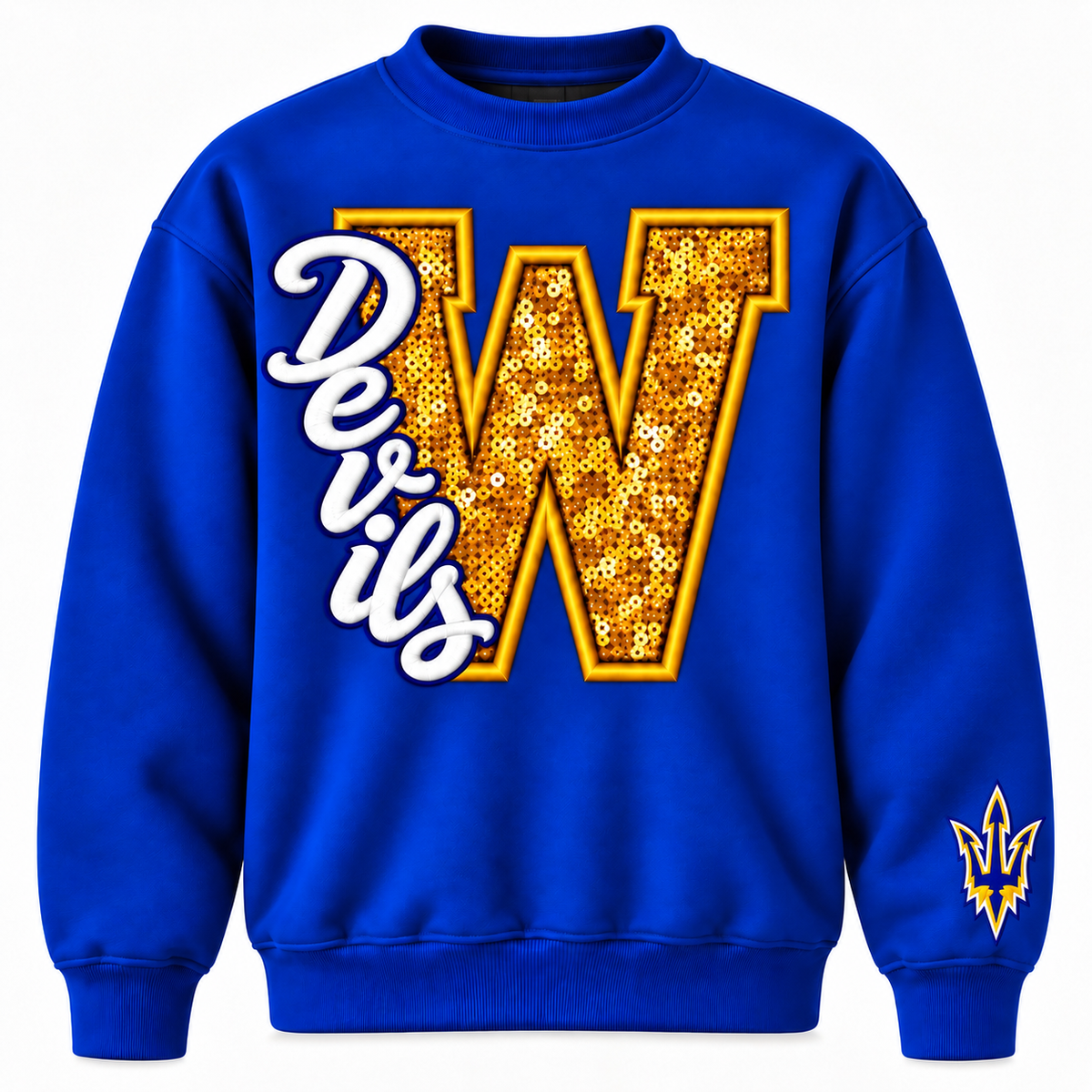 Devils Sequin “W” Crewneck Sweatshirt