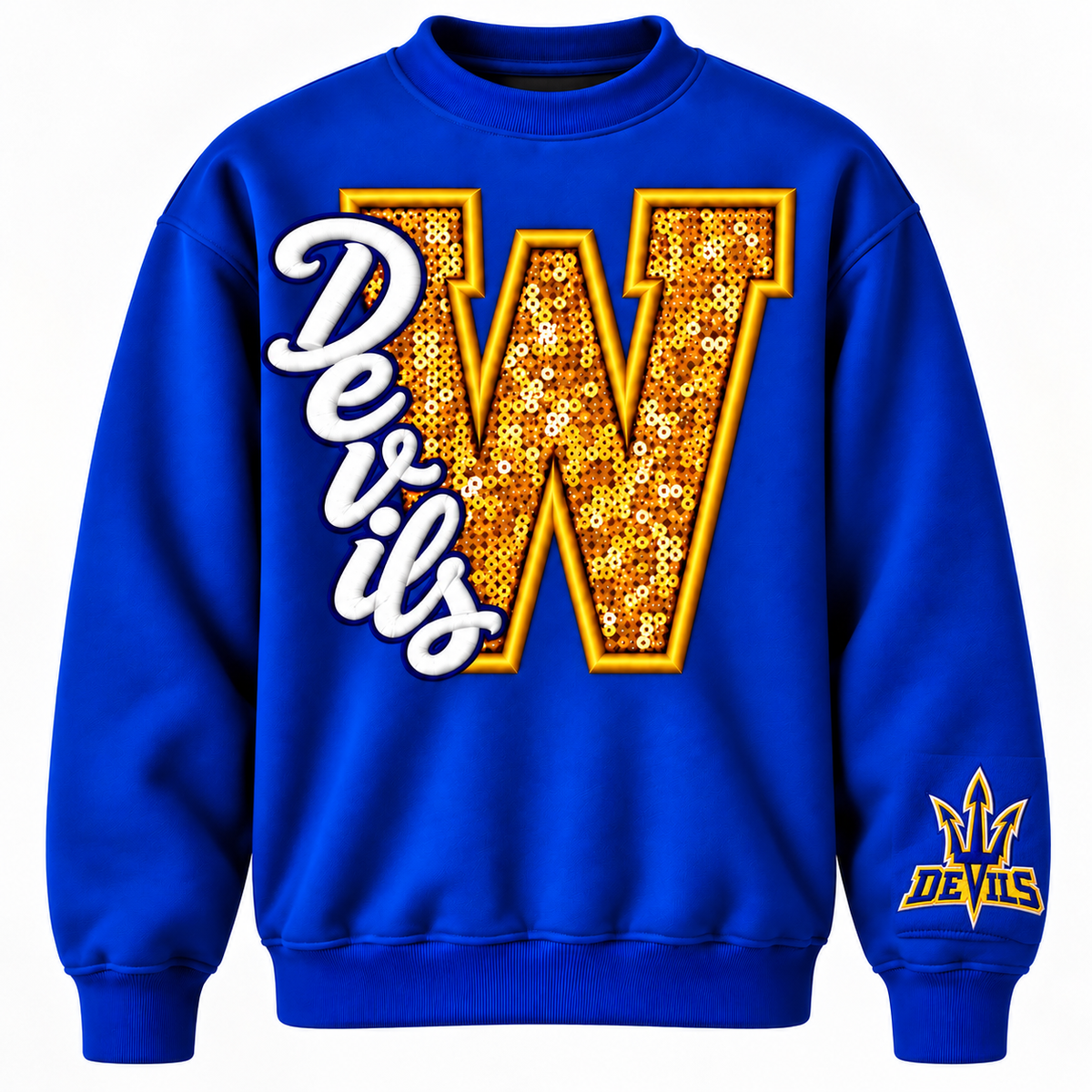 Devils Sequin “W” Crewneck Sweatshirt