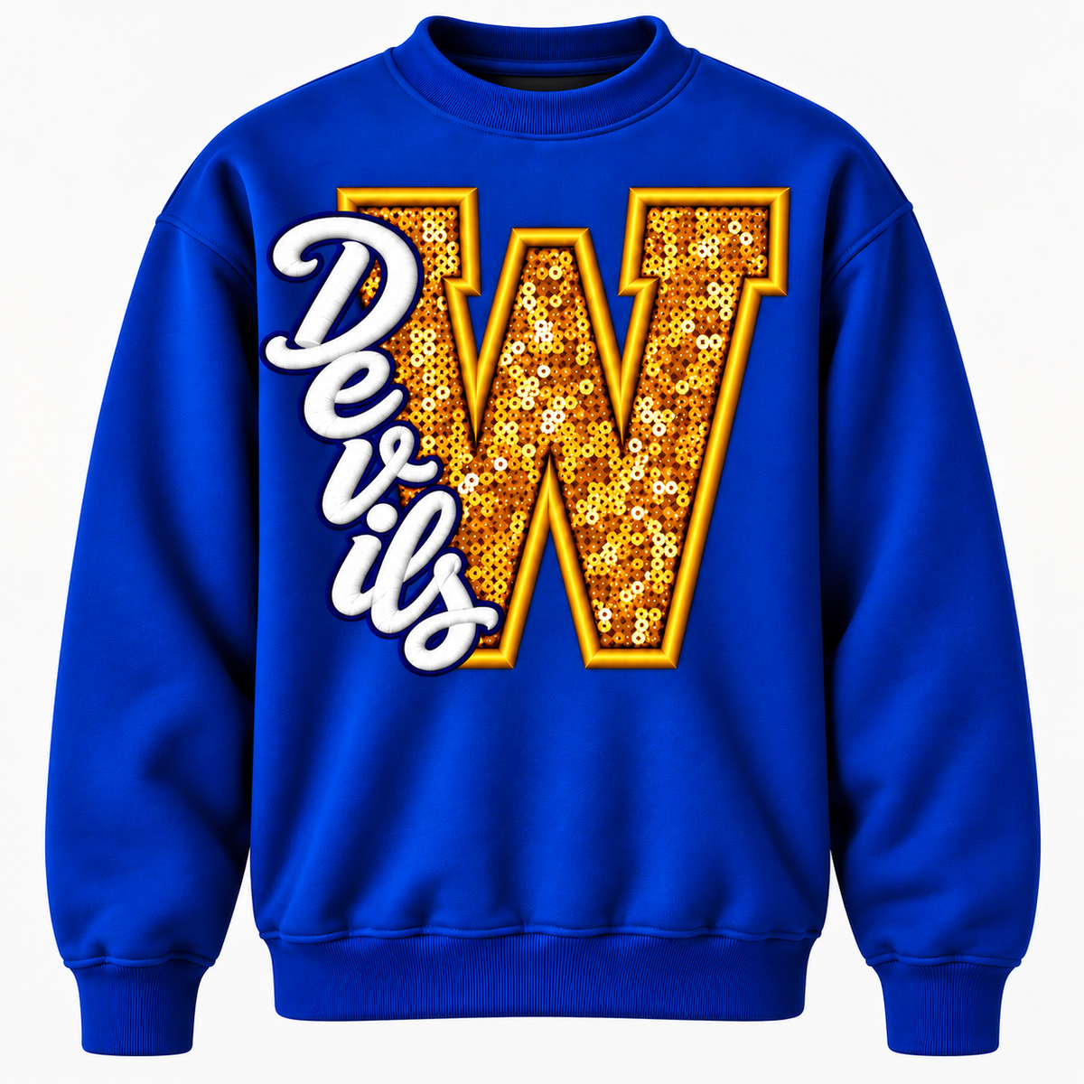 Devils Sequin “W” Crewneck Sweatshirt