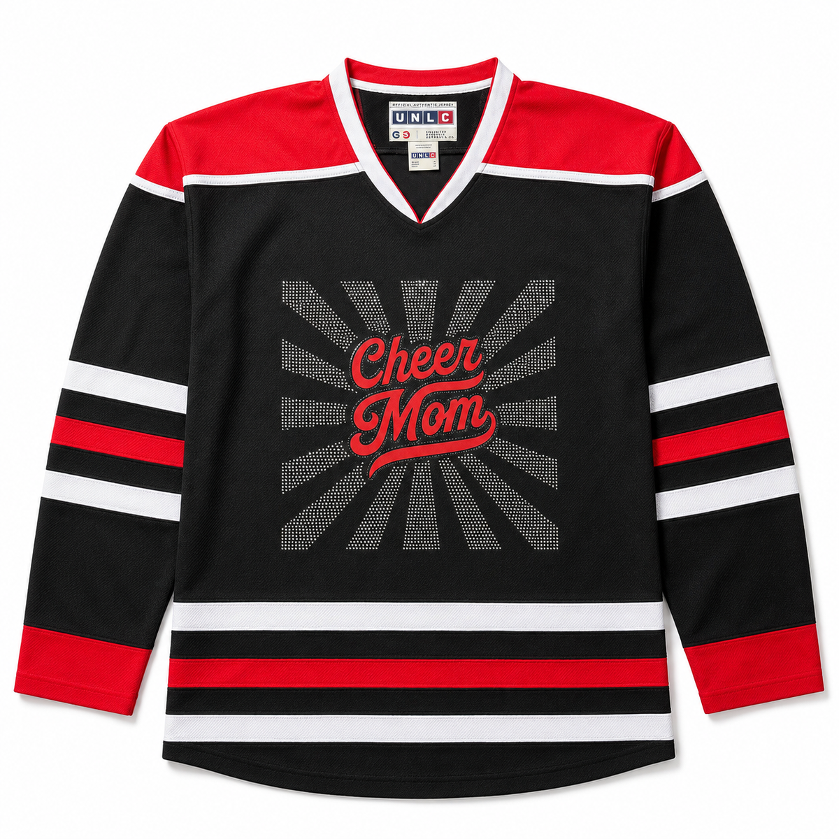 Cheer Mom Rhinestone Hockey Jersey
