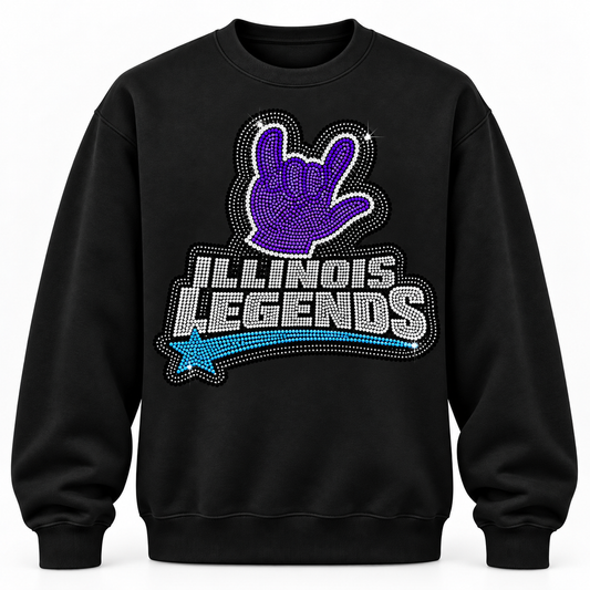 Illinois Legends Rhinestone Crewneck Sweatshirt