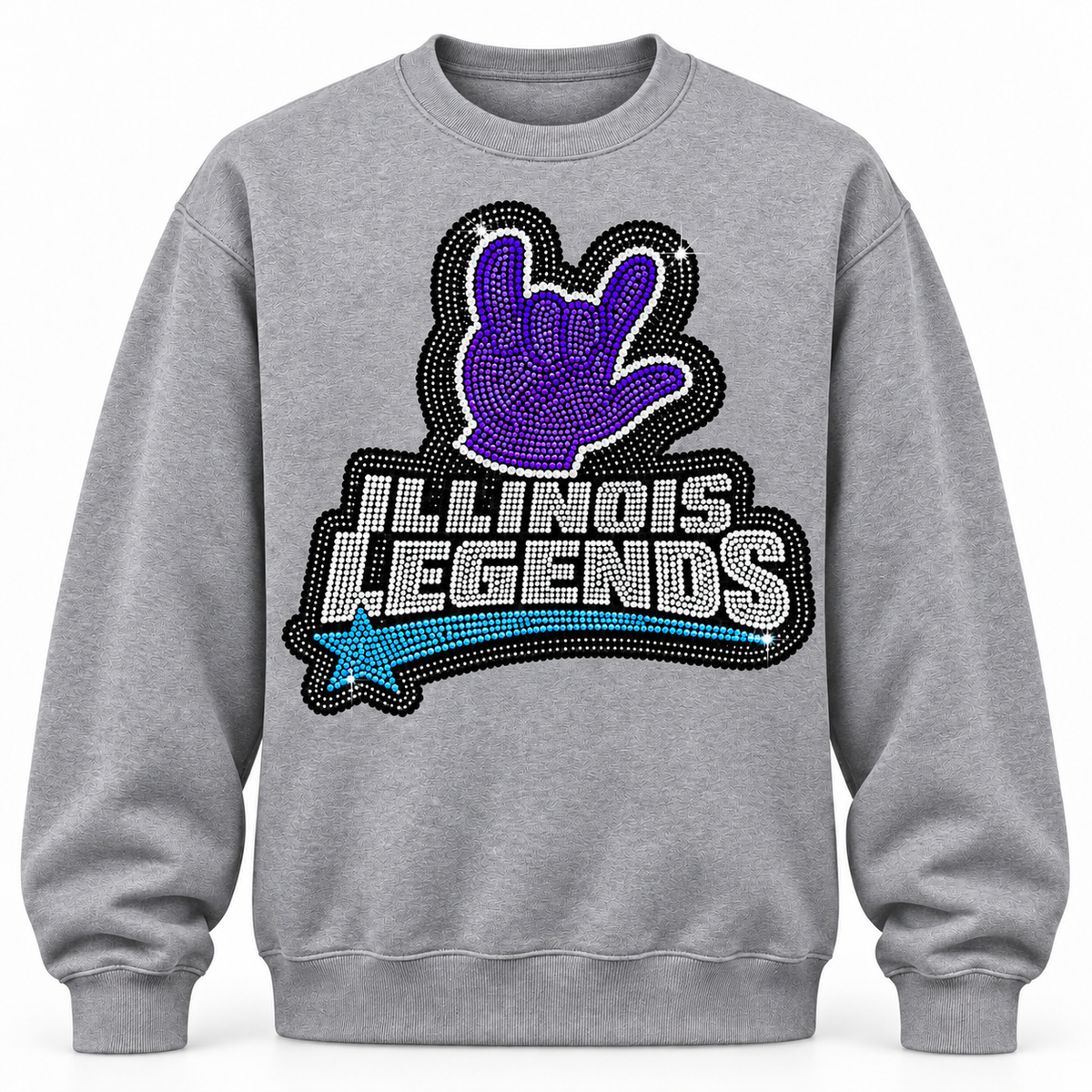 Illinois Legends Rhinestone Crewneck Sweatshirt